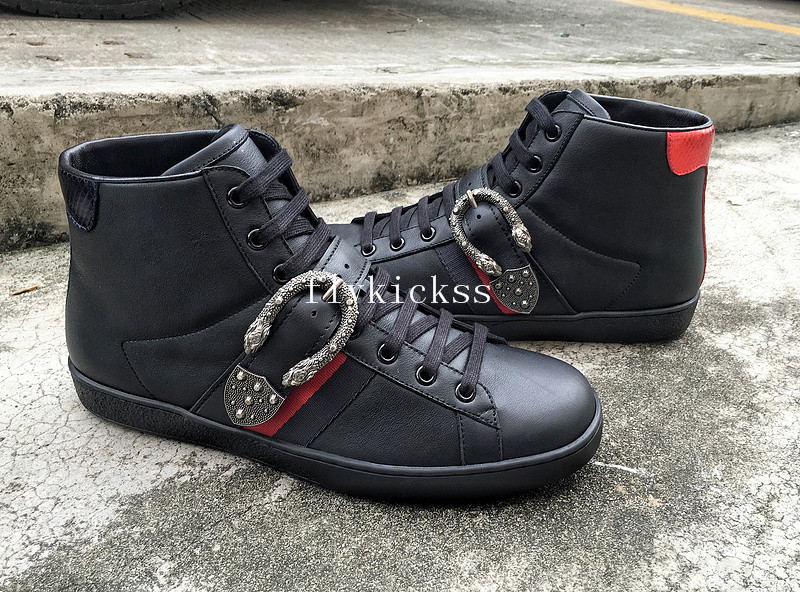 GC Ace Embroidered Sneaker High Top Black